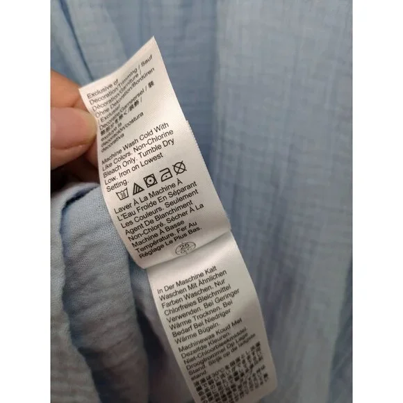 J.Crew Peasant Dress Women Size M Gauze Soft Puff Sleeve Cottagecore Minimalist - Picture 12 of 12